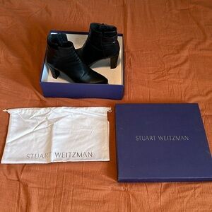 Calf skin Stuart Weitzman booties. Worn one season. Runs true to size.